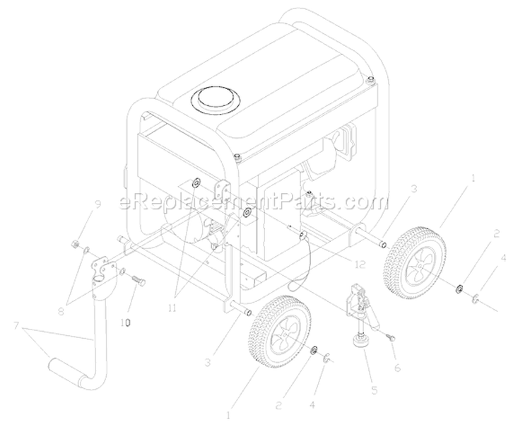 Page D Diagram and Parts List for 030335-0  Briggs and Stratton Generator
